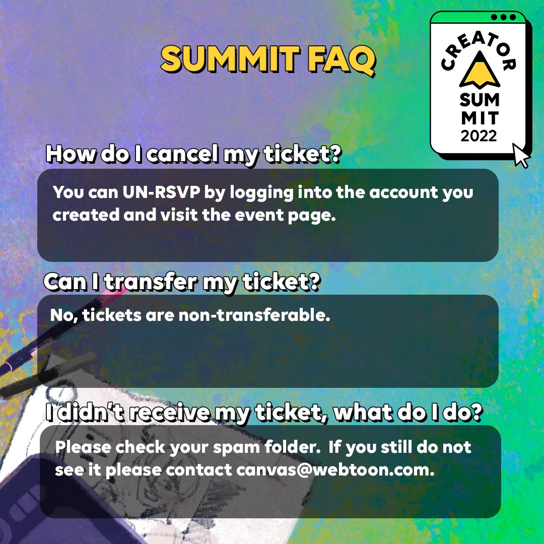 webtooncanvas's tweet photo. FAQ #CANVASCreatorSummit Part I https://t.co/KLW8vGPnYP