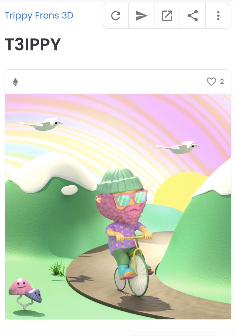 Got my free 3D let’s go! Stay trippy 🌈 💨 <a href="/trippyfrensnft/">Trippy Frens | 3D Collection</a> #trippyfollowtrippy