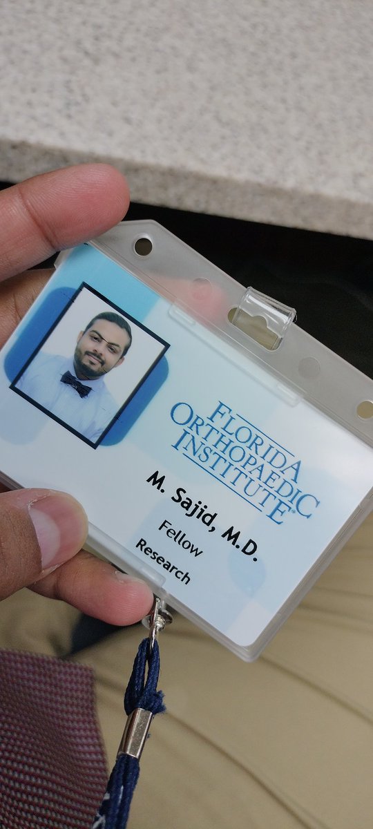 Really excited to announce that I've joined the <a href="/FL_Ortho/">Florida Orthopaedic Institute</a> at <a href="/TGHCares/">Tampa General Hospital</a> as an Orthopedic Research Fellow. Thank you <a href="/Hassan_Mir_MD/">Hassan Mir MD MBA</a> for this incredible opportunity. Looking forward to growing and learning from the best! Need prayers and well wishes