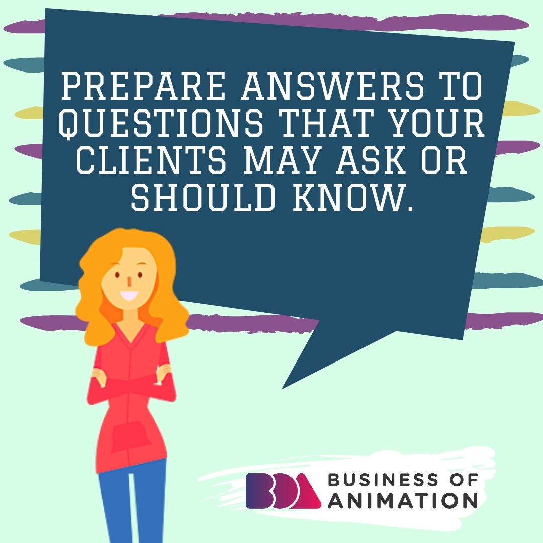 animationbiz's tweet image. 1. Know your clients' needs or expectations.
2. Prepare answers to questions that your clients may ask or should know. 
3. Establish open communication and collaboration with your animation clients.

#3DAnimation #animationsketch #animationstoryboard #animatorsofinstagram