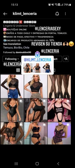 Revisen su tienda!!, tiene promoci&oacute;n, consulten con ella 😜 #Lencer&iacute;a #Lencer&iacute;aHot #Lenceria #VinadelMar<a href="/tag/chile"class="tags"><span>#chile</span></a><a href="/tag/lencer%C3%ADa"class="tags"><span>#lencer&iacute;a</span></a><a href="/tag/mujer"class="tags"><span>#mujer</span></a><a href="/tag/mujeres"class="tags"><span>#mujeres</span></a><a href="/tag/santiago"class="tags"><span>#santiago</span></a><a href="/tag/lenceria"class="tags"><span>#lenceria</span></a>