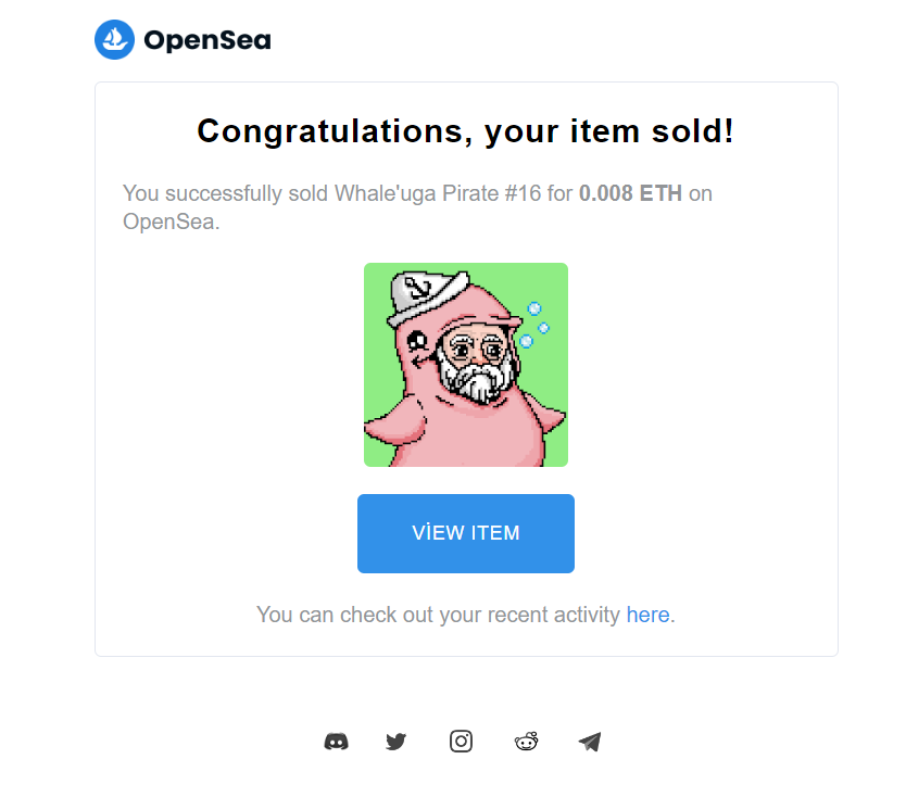 Bootey Collected 🪙
Thank you <a href="/HodlHearts/">HODLHearts.ᴺᶠᵀ</a> 🖤
Welcome to the crew 🐳I wish you have a lot of fun with your Whale'uga Pirate👾

(collab @BelugaBayNFT )
#NFTCommunity #NFTArts #nftarti̇st #sleepycrew #NFTsales
