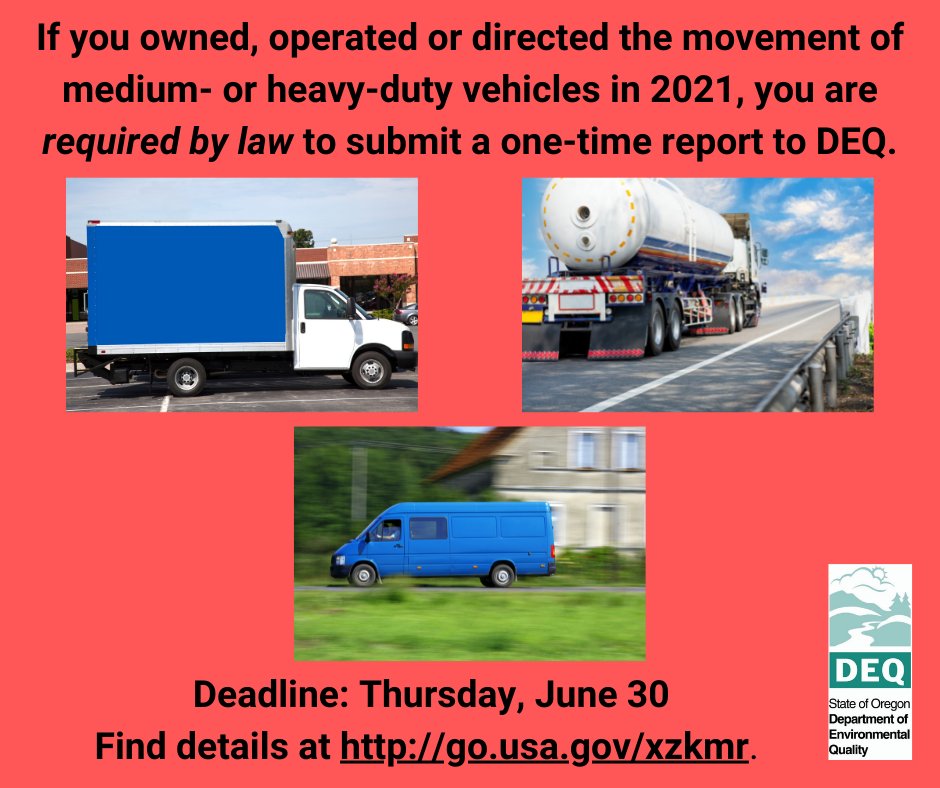REMINDER: Fleet reports are due TODAY!
More info in the below thread. #AirQuality #CleanTrucks 