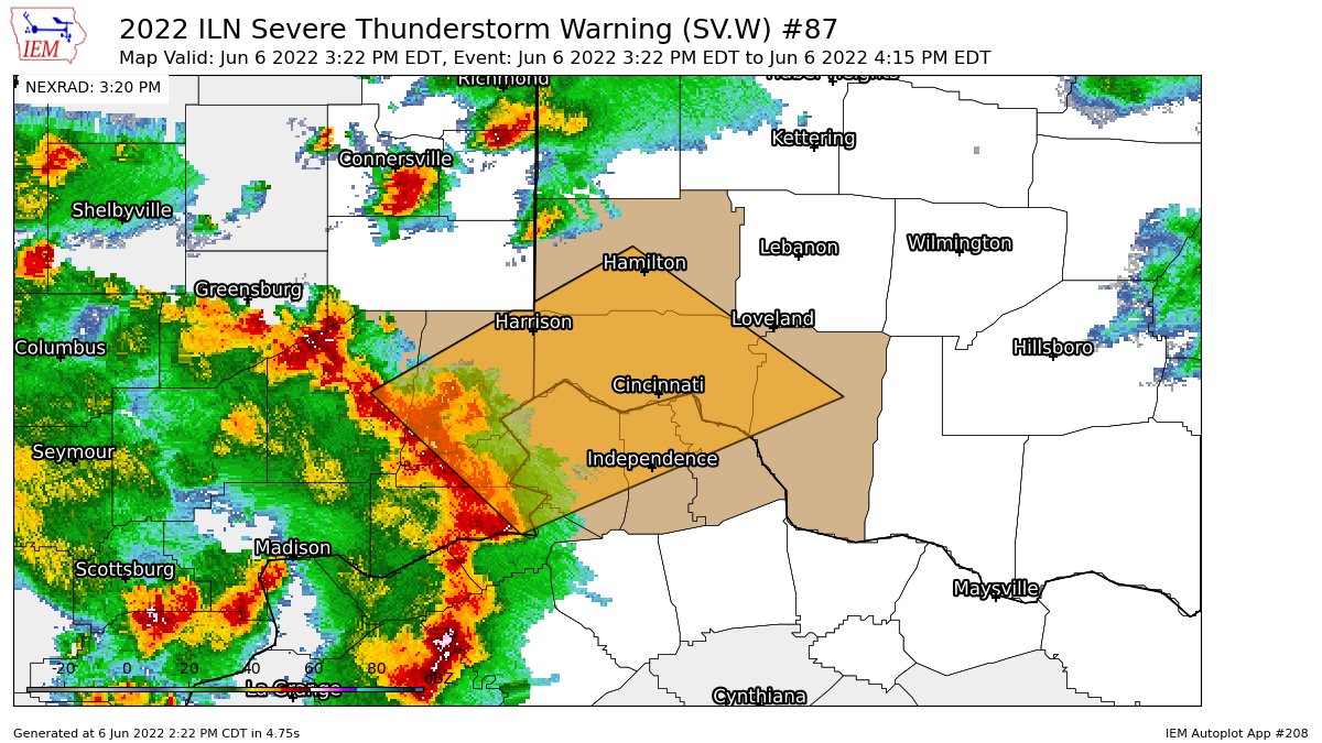 Ohio Weather Network on Twitter "ILN issues Severe Thunderstorm