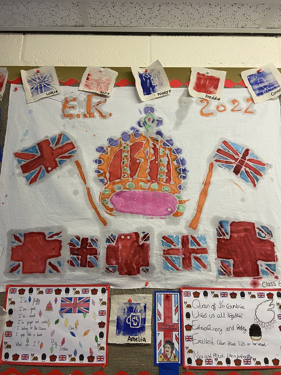 What beautiful art work by our KS2 children 👑 #PlatinumJubilee #batik