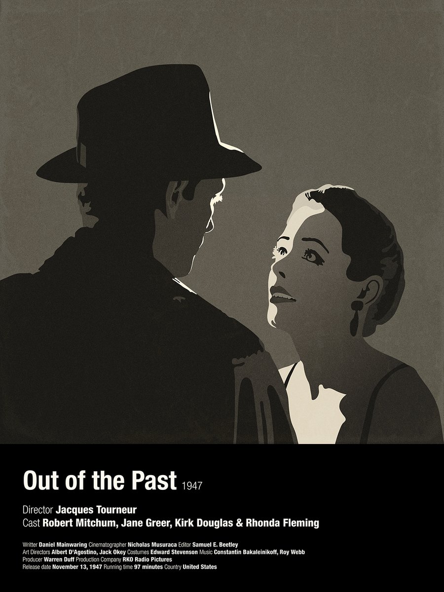 Out of the Past (1947) - definitely in my top 10.

#Filmnoir #Noir #FilmTwitter #NoirAlley #OutOfThePast #RobertMitchum