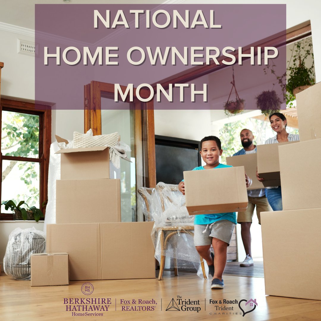 June is National Home Ownership Month, and it’s a great time to reflect on the benefits of owning your own home. The national rate of home ownership in the US is 64.8%, close to the highest we have seen in eight years

#homeownership #bhhsfoxroach #bhhsrealestate