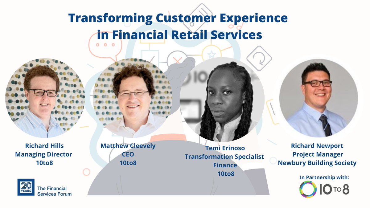 Join us on the 15th June for our webinar with @10to8ltd, looking at tools to improve #CustomerExperience in Financial Retail Services. Hear from @NewburyBS who look at the implementation of the #software working on improving #CustomerExperience 
Register 👉incisivemedia.zoom.us/webinar/regist…