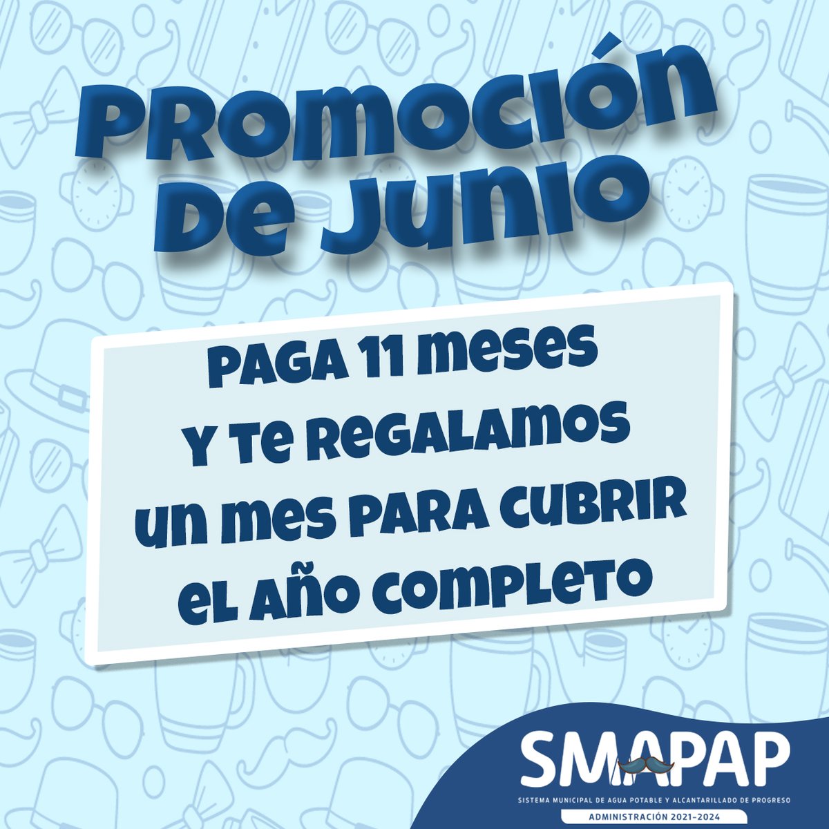 SMAPAP2021's tweet photo. Este mes de #Junio tenemos de nuevo la promoción de paga 11 y te regalamos un mes más!! 👏🏻 
De igual manera estarás participando este 30 de #Junio en la rifa de una tele #SmartTv!! 🥳 
Ven, Participa y Gana!! 
#Smapap #Rifa #DiadelPadre https://t.co/LEzZQRswu9