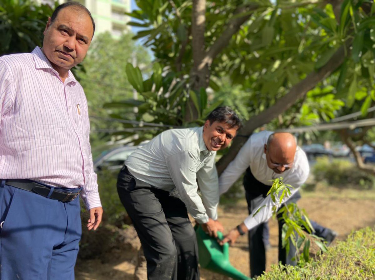 ExicomPower's tweet photo. On the occasion of #WorldEnvironmentDay, we organised a tree plantation drive wherein Mr. Anant Nahata (Group CEO, Exicom), Mr. Naveen Sharma (VP, Exicom Tele Systems), &amp; Mr. Sanjay Jorapur (CHRO) joined the initiative with lots of enthusiasm &amp; excitement. https://t.co/Tj8uSmWPnC