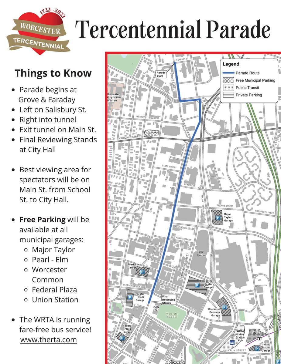 Parade route for Saturday! Hope to see you all there!