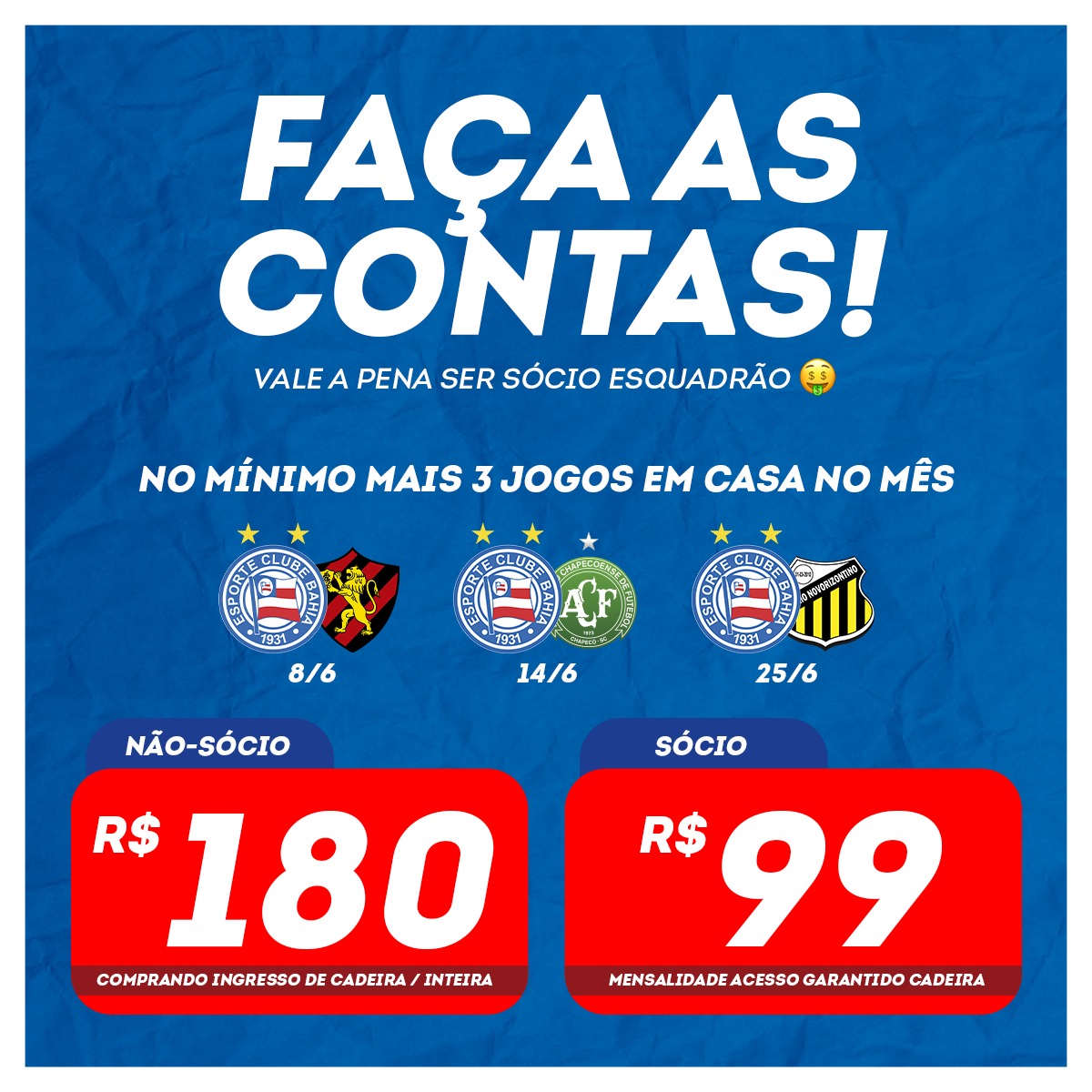 Esporte Clube Bahia - 😉 Nada menos que 384 sócios aproveitaram o