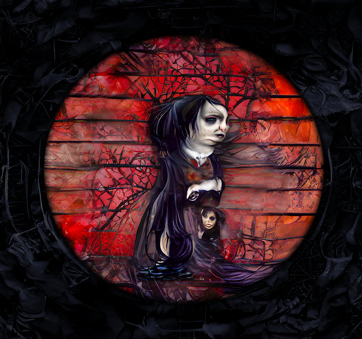 Amandas_Shadow's tweet image. Just finished a new thingy! This one took FOREVER to make! I had to force myself to stop tweaking it 😂 This is Annie &amp;amp; Violet- they'll be characters in our book  @charmsblowpop @LinWoodsHorse @DuckieNinja @isaacrthorne @crashpalace @03jewell @WitchGirl76 redbubble.com/shop/ap/112875…