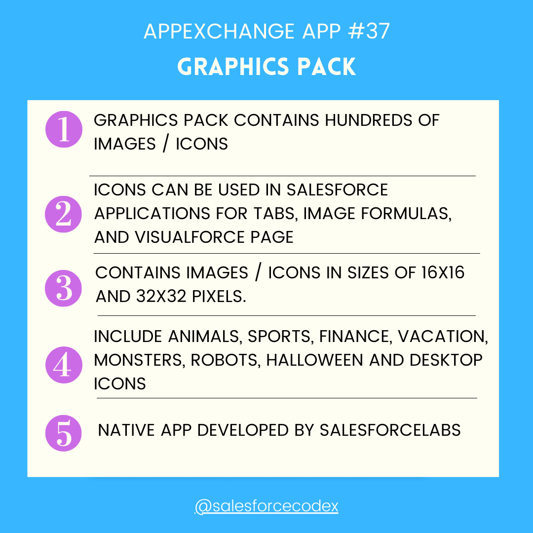 salesforcecodex's tweet photo. App Exchange App#37 Intro- Graphics Pack

#salesforce #salesforcedeveloper #salesforcedevelopers #salesforceohana #trailblazercommunity #trailblazer #trailblazers #appexchange #sharingknowledge #learningcontinues #salesforcecodex https://t.co/dchQ51Hb6p