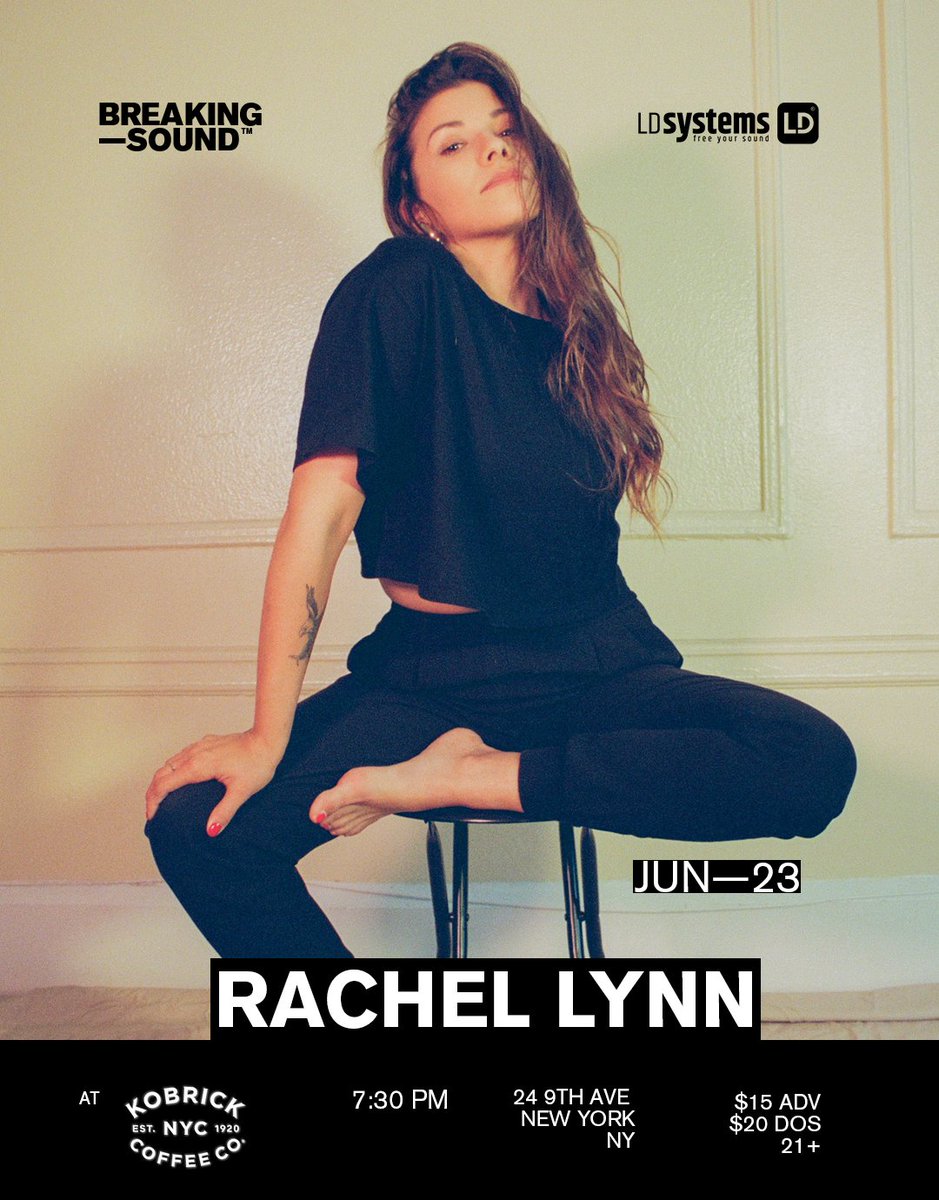 Rachel Lynn (@rachellynnsings) on Twitter photo Excited to announce that I'll be teaming up with <a href="/BreakingSound/">Breaking Sound</a> for a showcase at <a href="/kobrickcoffee/">Kobrick Coffee</a> on 6.23! Get your tickets now!! tixr.com/groups/breakin… Excited to announce that I'll be teaming up with <a href="/BreakingSound/">Breaking Sound</a> for a showcase at <a href="/kobrickcoffee/">Kobrick Coffee</a> on 6.23! Get your tickets now!! tixr.com/groups/breakin…