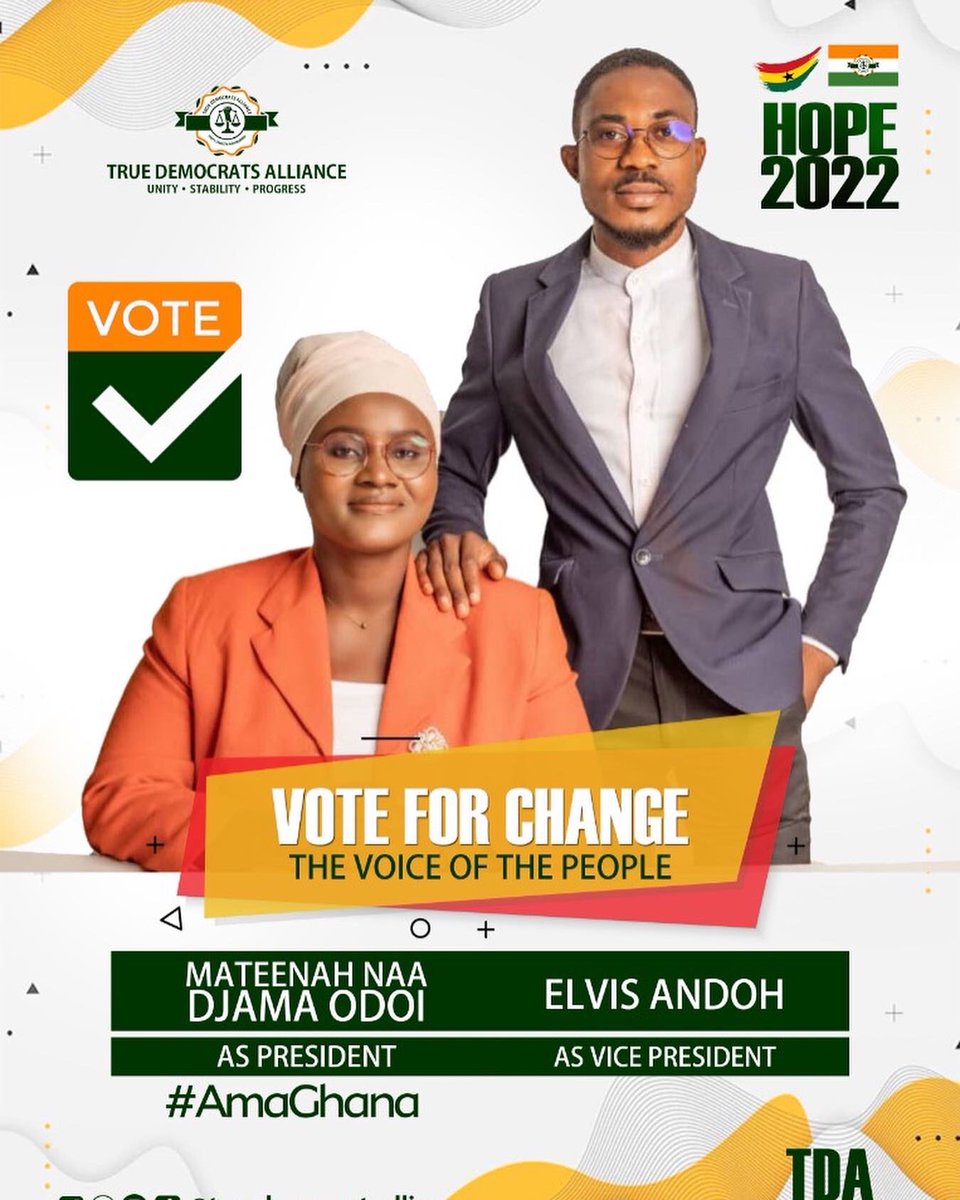 TrueDemocratsA's tweet photo. ITS ABOUT TIME, ARE YOU READY
MAKE THE RIGHT CHOICE AND VOTE FOR TDA🟠⚪️🟢🔥🔥🔥🔥

#THE *RESCUE MISSION IS ON*
#party4thepeople
#BuildingtheNation2geda
#w)mashie
#y3gyina mu https://t.co/GGXlFL4SDh