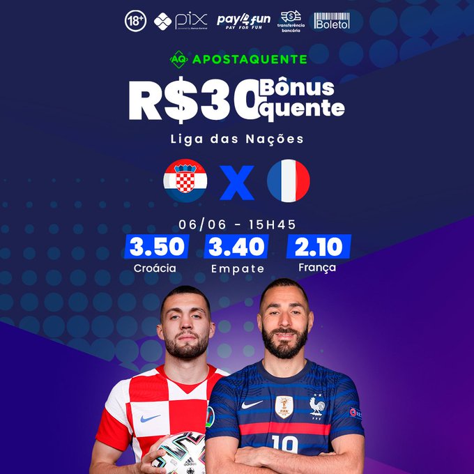 Cro&aacute;cia e Fran&ccedil;a fazem hoje a reedi&ccedil;&atilde;o da final da copa, pela #LigadasNacoes ! Ent&atilde;o conta a&iacute; pra gente<a href="/tag/ligadasnacoes"class="tags"><span>#ligadasnacoes</span></a>