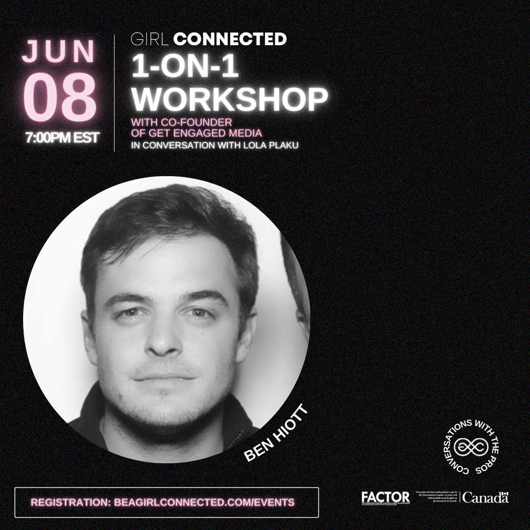 Join us this upcoming Wednesday, June 8th at 7:00 PM EST for #ConversationsWithThePros workshop with special guest Ben Hiott in conversation with our founder <a href="/iluvlola/">LOLA</a>. 💫

Head on over to the link in our bio to register! 🔗