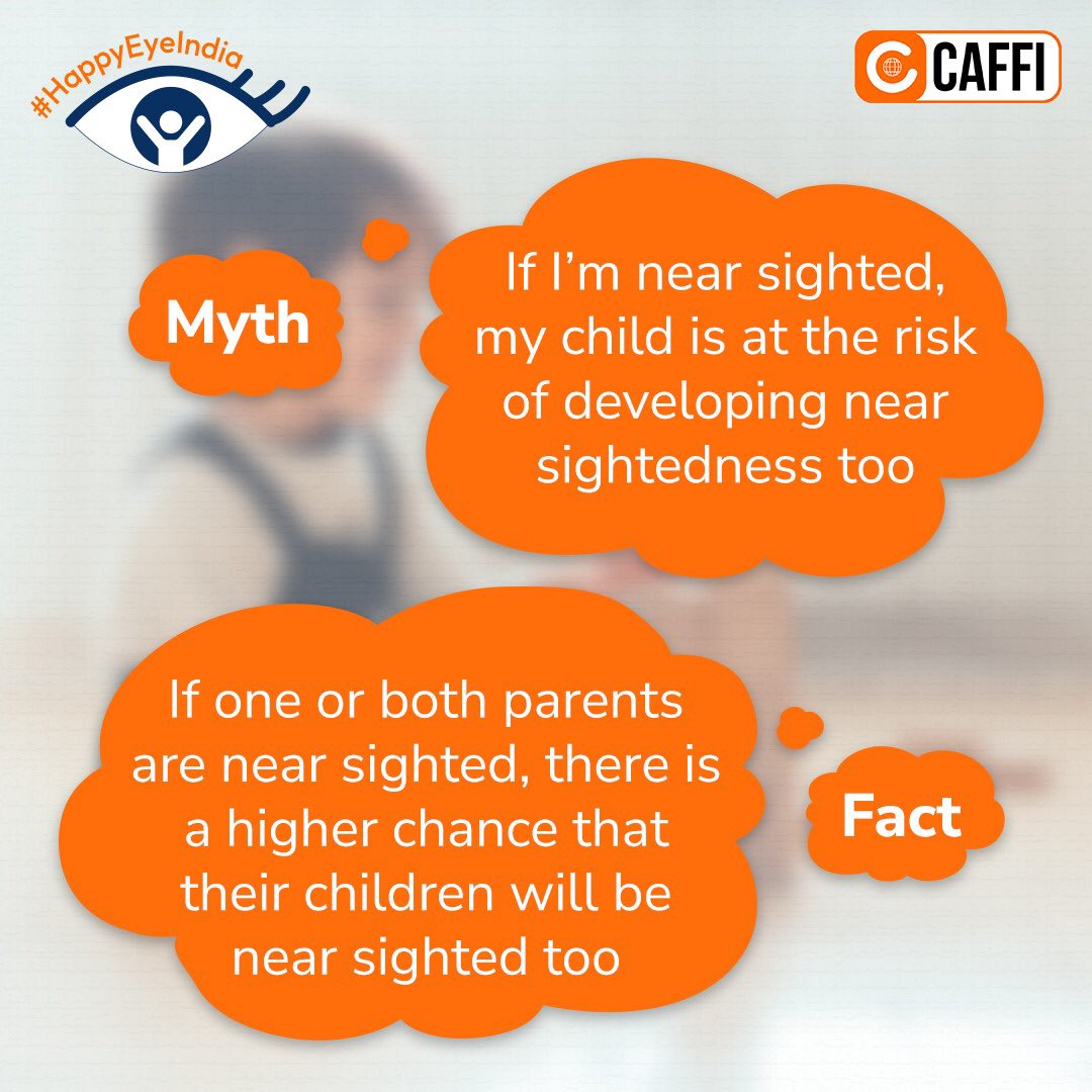 CaffiCoin's tweet photo. Myopia is an eye disease with increasing prevalence, particularly in children. To help bring clarity, we’ve rounded up myth versus fact you need to know. 

#happyeyeindia #caffiorg #eyeawareness #eyecare #myopia #eyedisease https://t.co/rbGO6hI5rl