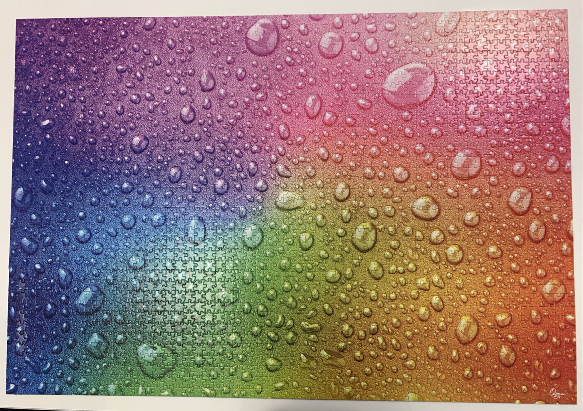 MrsEnglishCDA's tweet photo. The biggest and most challenging puzzle completed in the @NorthcottRVS Bison Station this year! Most impressive is we didn’t lose a single piece of this 2000 piece rainbow! #rvsed https://t.co/uZv9esKopU