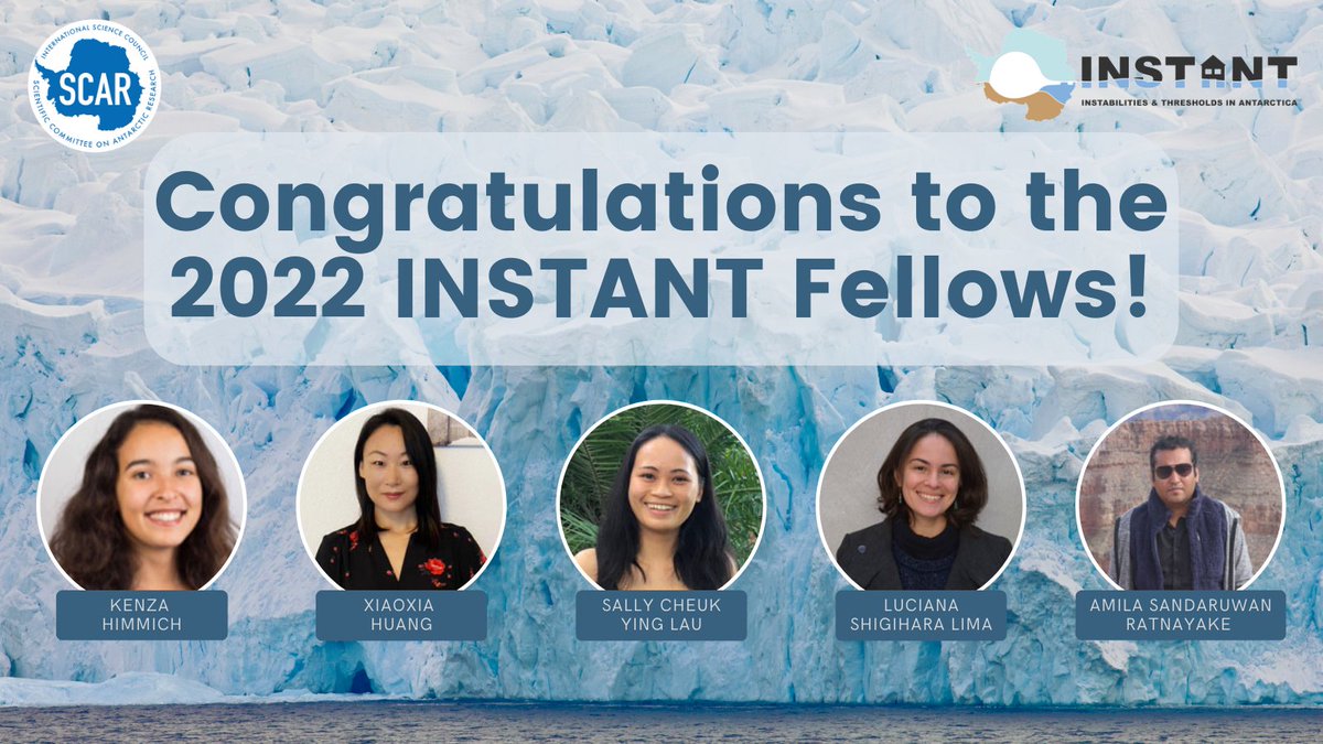 SCAR_Tweets's tweet photo. Congratulations to the 2022 @scar_instant Fellows!
The fellowships aim to
➡️ increase the engagement of ECRs in INSTANT activities
➡️ promote participation of scientists from regions currently under-represented in INSTANT (South America, Asia & Africa)
https://t.co/gl5BQXTAfN https://t.co/AuxMxANkoY