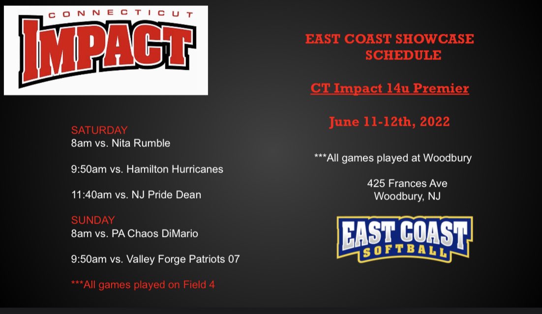 CTimpact14u's tweet photo. Ready for weekend #1 @eastcoast_sb https://t.co/Zm0gVN1l5a