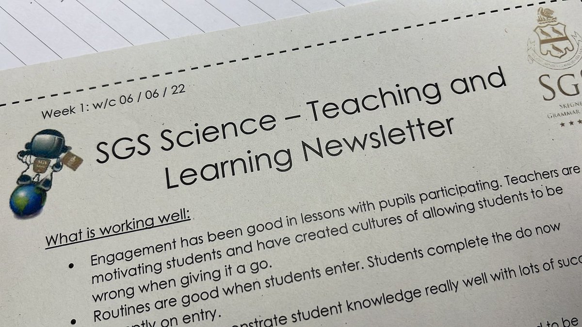 We are very excited to launch our fortnightly SGS Science newsletter! #KnowledgeIsPower