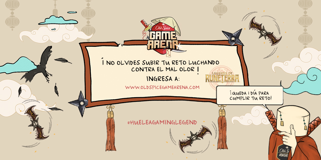 ¡Aún queda 1 día para cumplir tu reto en Legends of Runaterra!
No olvides registrar los resultados en oldspicegamearena.com y continuar sumando puntos en los próximos retos ¡Aún quedan 2 retos para participar!
#HueleaGamingLegend