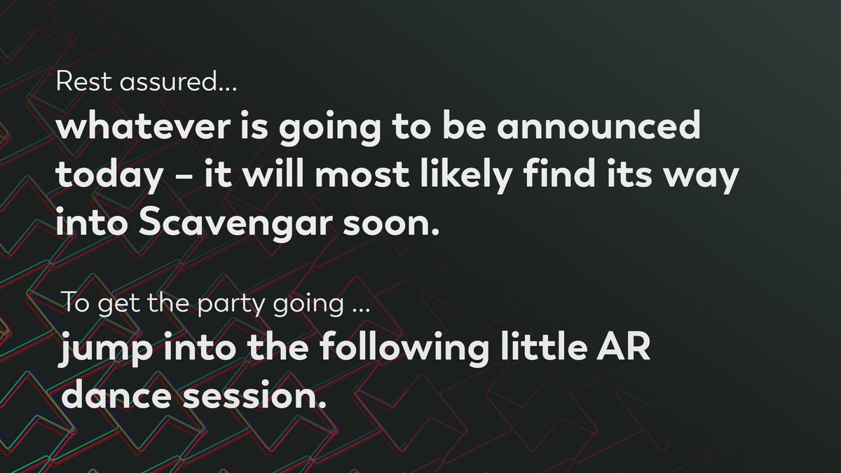 scenery_app's tweet photo. Happy #WWDC2022, folks!
To get the party going, jump into this little #AR dance session with spatial audio and custom haptics – all without app download, thanks to AR #AppClips.
#AugmentedReality #iOS #apple #3D https://t.co/XEh0OICtjZ