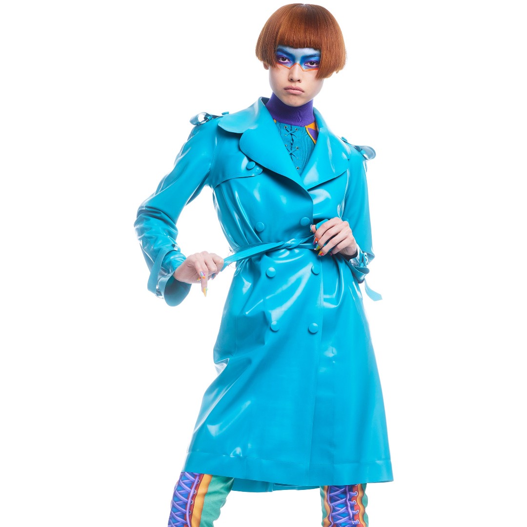 supatex's tweet photo. Celebrating all things💙P💜R💚I💛D🧡E❤️ with these looks from the @Moschino Pre-Fall 2022 Collection | Looks 23, 55, 21, 62. #pridemonth #vogue #moschino #latexrunway #latexfashion #prefall22 #pride #pridefashion #colouredlatex https://t.co/F8pZNRkBNM