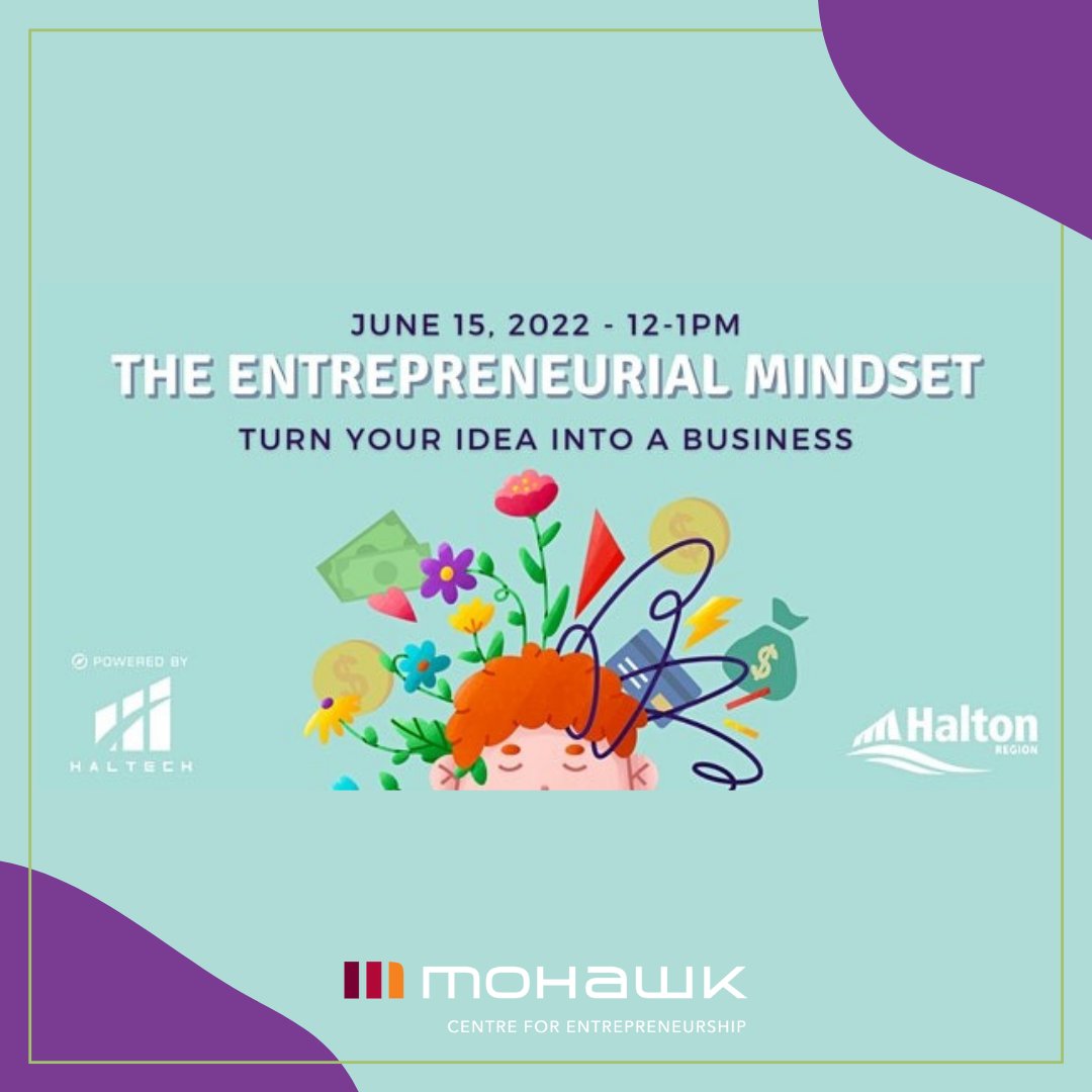 Are you passionate about business? Entrepreneurship? Have a business idea, but don’t know where to start? You can join Haltech Regional Innovation Centre &amp; Halton Region Small Business Centre to get into the entrepreneurial mindset. Register here: entrepreneurship.mohawkcollege.ca/event/the-entr…