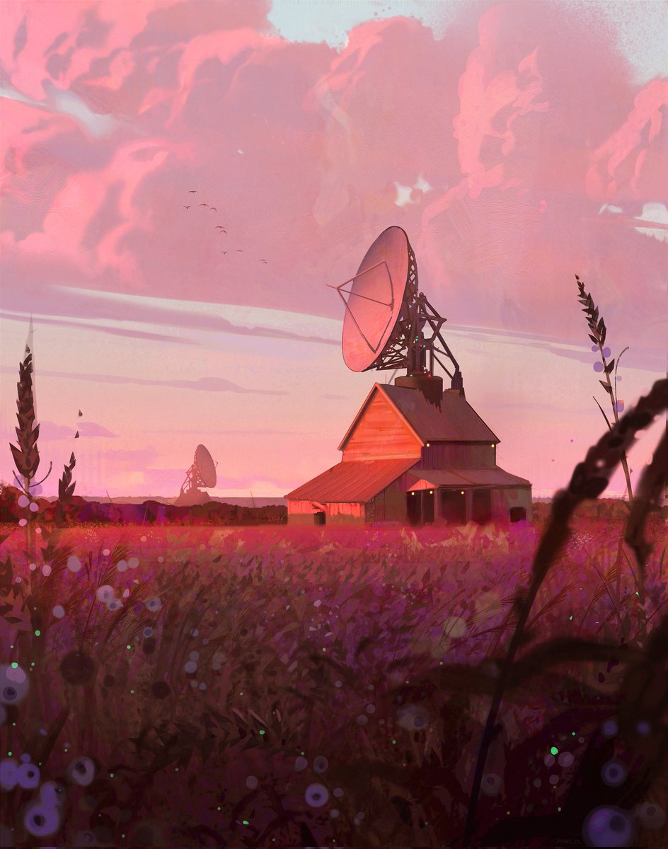 Big satellite dish, you could get any signal with those bad boys. #illustration #artistsontwitter