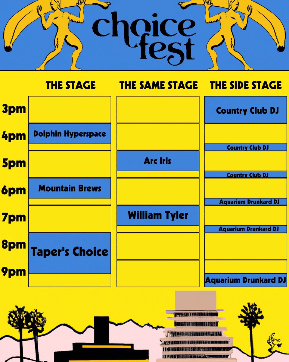IT’S HERE! CHOICE FEST SCHEDULE FINALLY REVEALED! Single day tix: dice.fm/event/353d8-ch…