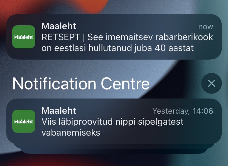On üks leht, mis asjatuid pushe ei saada! Tänks <a href="/maaleht/">Maaleht</a> (vasakule ära rababarberikooki tegema. Sipelgavabas kodus.)