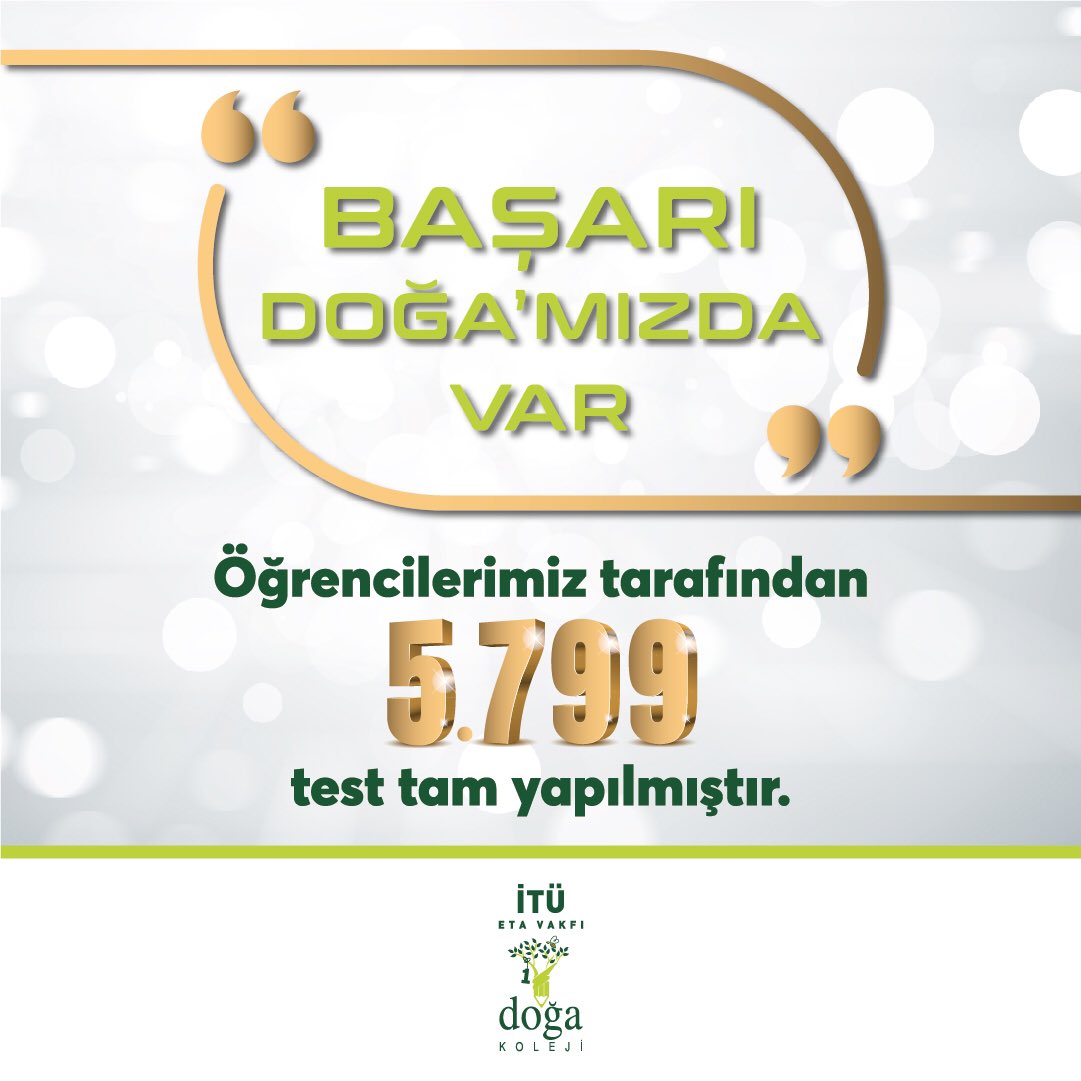 Öğrencilerimizden aldığımız bilgi doğrultusunda #LGS2022'de 7 Türkiye birinciliği!
Başarılarıyla bizleri gururlandıran tüm öğrencilerimizi tebrik eder, bu başarıda emeği geçen tüm öğretmenlerimize ve velilerimize teşekkür ederiz. #BaşarıDoğamızdaVar