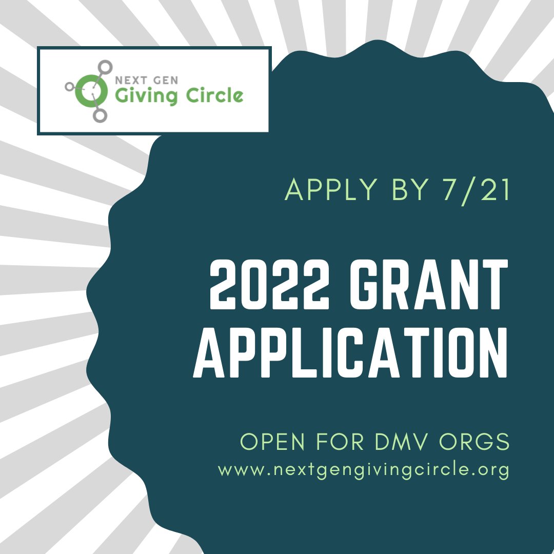 We're proud to launch our 3rd grant cycle and 2022 application, which will focus on organizations working at intersection of racial equity and economic empowerment.

Info sessions June on 22 &amp; 28. Deadline to apply is July 21.

Read the full announcement: nextgengivingcircle.org/post/2022-gran…
