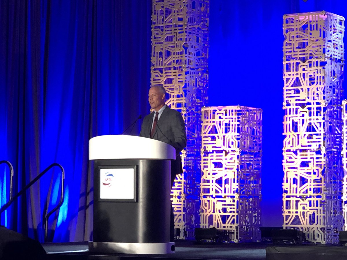 APTA Chair Jeff Nelson tells #APTArail22 attendees to never miss an opportunity to hold a ribbon cutting - its part of communicating the industry’s benefits