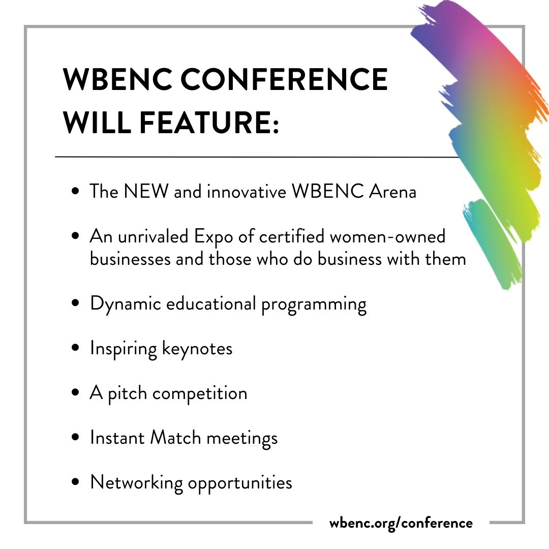 The time is NEAR! We cannot wait to see you in Atlanta! Stay tuned on our social accounts to get the scoop on amazing sessions, unparalleled networking and innovative practices. Learn more: wbenc.org/conference/