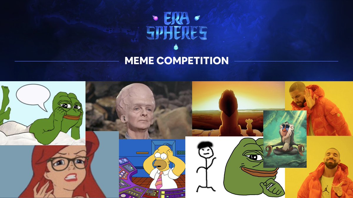 🚨Era Spheres Meme Competition!🚨 

We are excited to announce our Meme contest with a $1000 reward pool!🤩

Create an Era Spheres Meme and follow all the steps to enter: bit.ly/3MplqSe

✅1st Place: $500 + OG
✅2nd Place : $300 + OG
✅3rd Place : $200 + OG