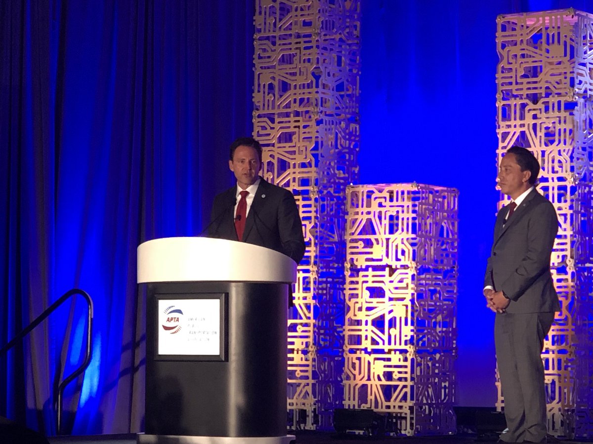 .⁦<a href="/sdmts/">San Diego MTS</a>⁩ Board Chair Nathan Fletcher speaking at #APTARail22:  Transit is worth fighting for.