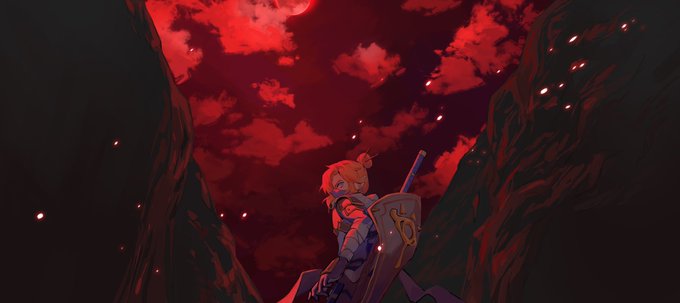 赤い月のtwitterイラスト検索結果