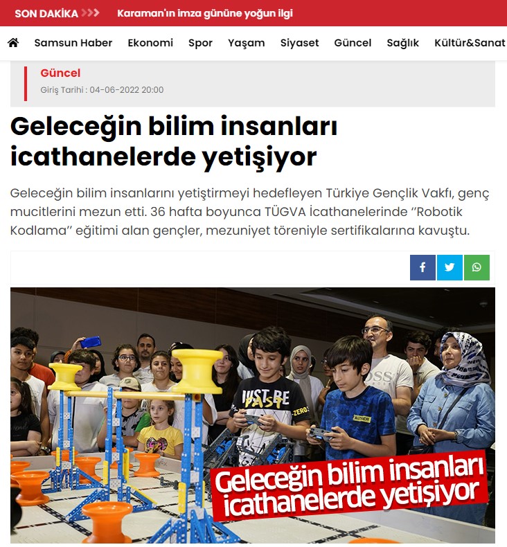 tugvaTR's tweet image. 📢 Büyük kapanışla taçlandırdığımız VEX IQ Challenge Robot Turnuvamızın Türkiye finali, yerel basında da ilgi gördü.

Haber detayları ⬇️

sakarya.news/gelecegin-bili…

medyarota.com/haber/10847926…

bafraajans.com/samsun/geleceg…

gazetenizolsun.com/egitim/geleceg…