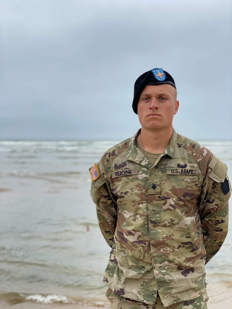 DeMathaCatholic's tweet image. Today is the 78th Anniversary of D-Day.  Dan Reading ‘15 with Maryland National Guard was at a ceremony today on Omaha Beach in Normandy, France.