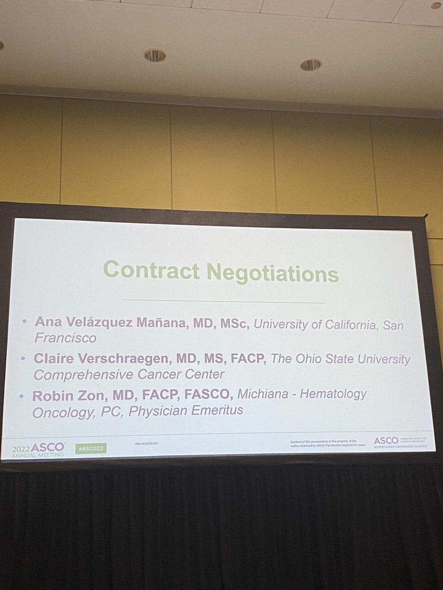 #ASCO22 #ASCOTrainee Come to the trainee lounge to learn more about contract negotiations. ⁦@AnaVManana⁩