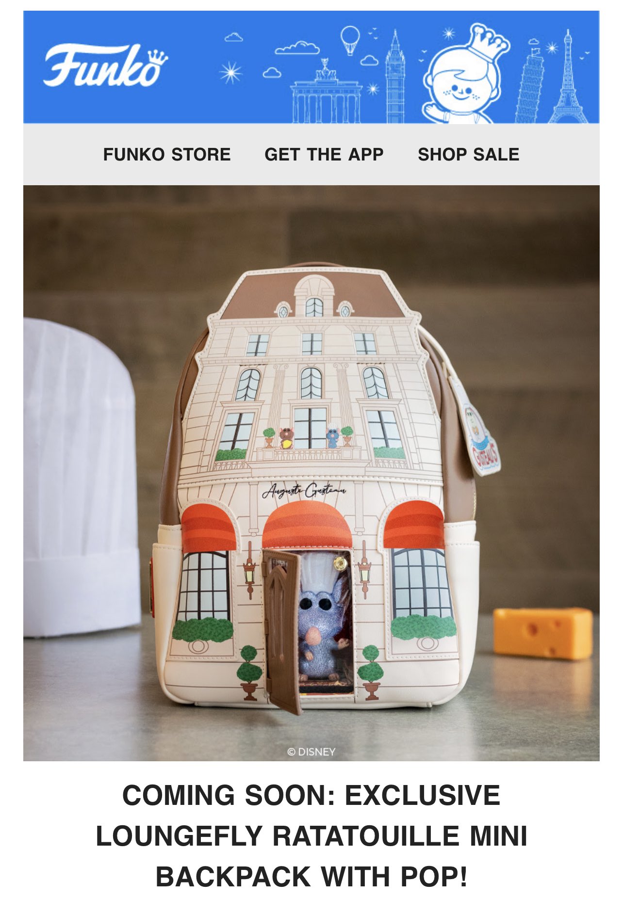 Loungefly Funko Exclusive Ratatouille Backpack and Pop! - Action Figures u0026  Accessories