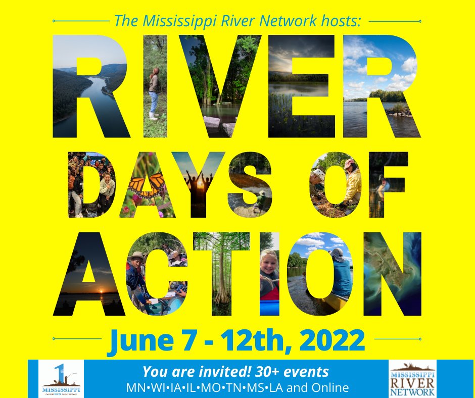 In bad news, this summer's Gulf of Mexico #DeadZone was just predicted to be another big one.

In good news, this week's #RiverDaysofAction are a great way to help care for the #MississippiRiver. Check out all the activities at this link: 1mississippi.org/river-days-of-…