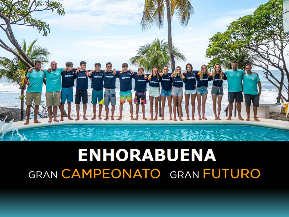 ¡Enhorabuena! El equipo junior de Surf ha logrado unos excelentes resultados en el Mundial de El Salvador.

¡5º puesto en el campeonato y medallas ganadas por parte de Hans Odriozola y Lucía Machado!

<a href="/FESurfing_/">Federación ESP Surfing®</a> <a href="/SPODHA/">SPODHA</a> #surfingpuntoES #surfcity #isaworldjunior #larojasurf