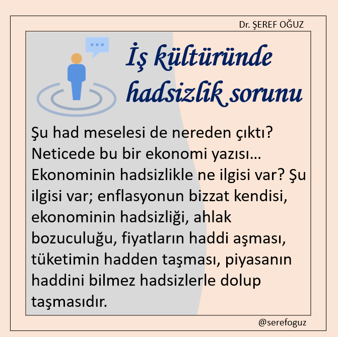 serefoguz's tweet photo. Hadsizlik, edep-erkân yoksunu kişilerin cesaret patlamasıdır.
#çalışma #çalışmahayatı #had #hadsizlik #bezdirme #yönetici #işkültürü https://t.co/YhcZrv8ai9