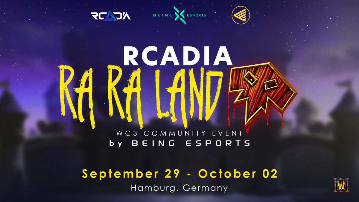 🚨 IT'S HAPPENING! 🚨

‼️ LAN EVENT ‼️
📍 HAMBURG, GERMANY
🗓️ Sep. 29 - Oct 02

A 3 Day Community Gathering at <a href="/rcadia_official/">RCADIA</a> 1v1, 2v2, 4v4 and more!

🎫 Tickets:
raraland.back2warcraft.com

📢 Event Discord:
discord.gg/2SddrCP9r4