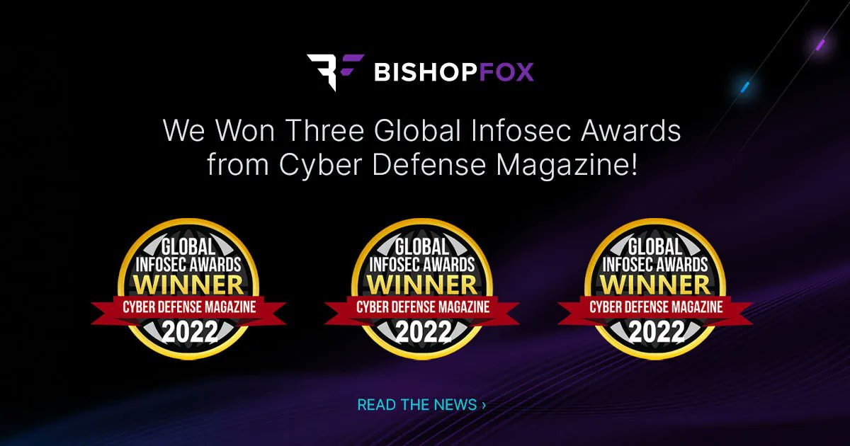 CHEN PR (@chen_pr) on Twitter photo Congrats to <a href="/bishopfox/">Bishop Fox</a> on their THREE <a href="/cyberdefensemag/">CyberDefenseMagazine</a> awards, giving them kudos for 'Hot Co in Attack Surface Management,' 'Most Comprehensive DevSecOps Solution,' and 'Most Comprehensive Penetration Testing Solution': bit.ly/3mmRpYV #GLOBALINFOSECAWARDS <a href="/RSAConference/">RSA Conference</a> Congrats to <a href="/bishopfox/">Bishop Fox</a> on their THREE <a href="/cyberdefensemag/">CyberDefenseMagazine</a> awards, giving them kudos for 'Hot Co in Attack Surface Management,' 'Most Comprehensive DevSecOps Solution,' and 'Most Comprehensive Penetration Testing Solution': bit.ly/3mmRpYV #GLOBALINFOSECAWARDS <a href="/RSAConference/">RSA Conference</a>